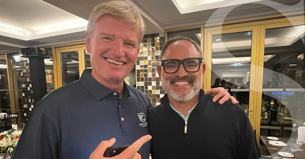 Ernie Els and Mario Sardo at The Els Club Vilamoura